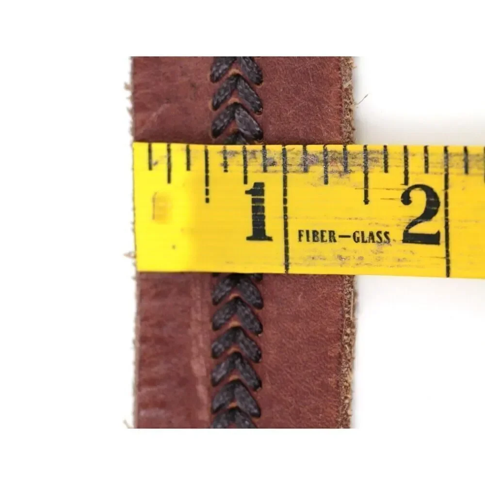 HandCrafted BROWN GENUINE LEATHER 1 3/8
